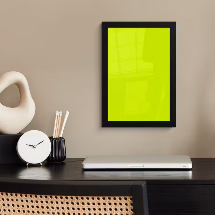 Electric - Lemon - Geel fotolijst zwart zonder passe partout klein 224 -sfeer1
