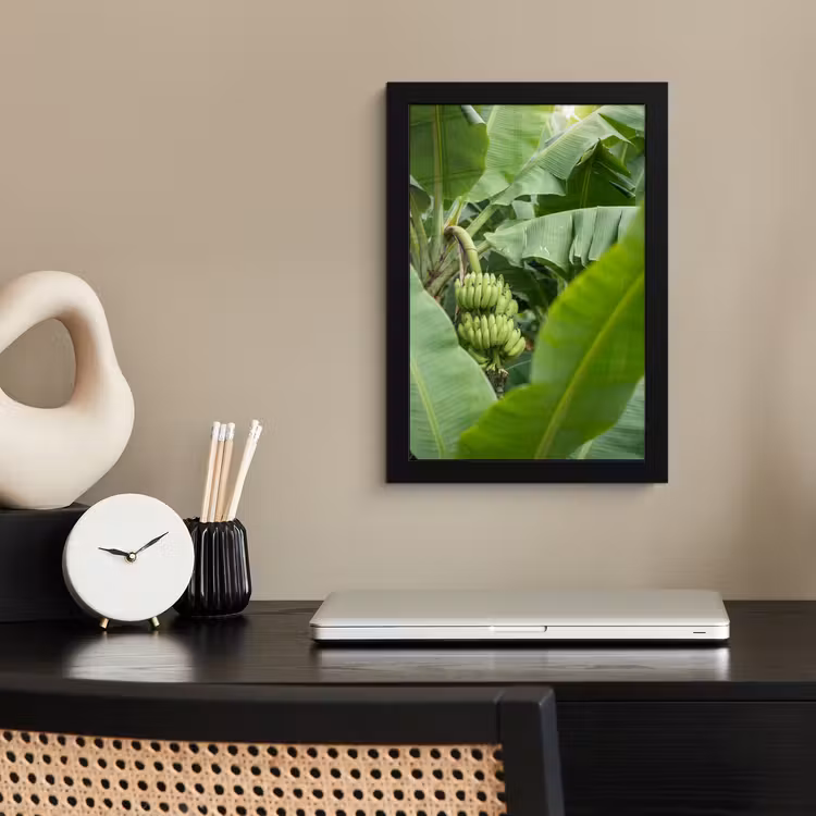 Eten - Bananen - Plantage - Groen fotolijst zwart zonder passe partout klein -sfeer1