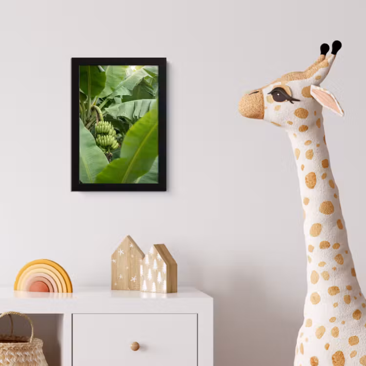 Eten - Bananen - Plantage - Groen fotolijst zwart zonder passe partout klein -usfeer4_kinderkamer