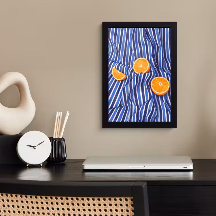 Poster met lijst - Eten - Fruit - Oranje - Eten - Fruit - Oranje fotolijst zwart zonder passe partout klein