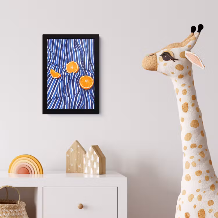 Poster met lijst - Eten - Fruit - Oranje - Eten - Fruit - Oranje fotolijst zwart zonder passe partout klein