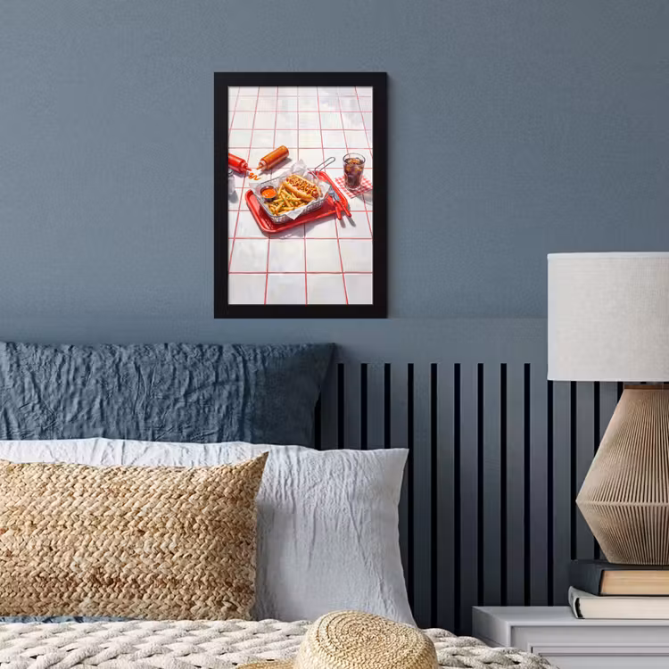 Eten - Hotdog - Fastfood - Modern - Rood fotolijst zwart zonder passe partout klein -sfeer3