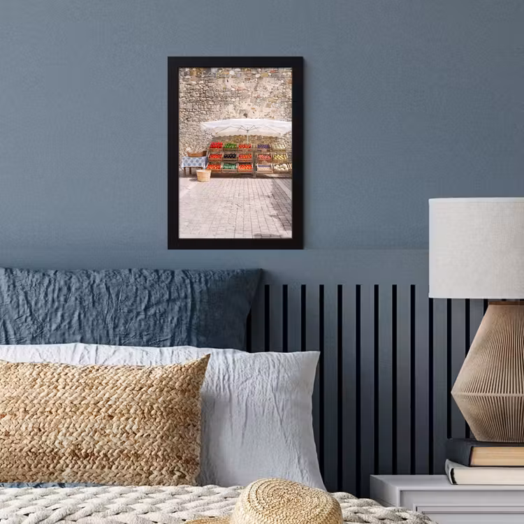 Poster met lijst - Eten - Markt - Vers - Eten - Markt - Vers fotolijst zwart zonder passe partout klein