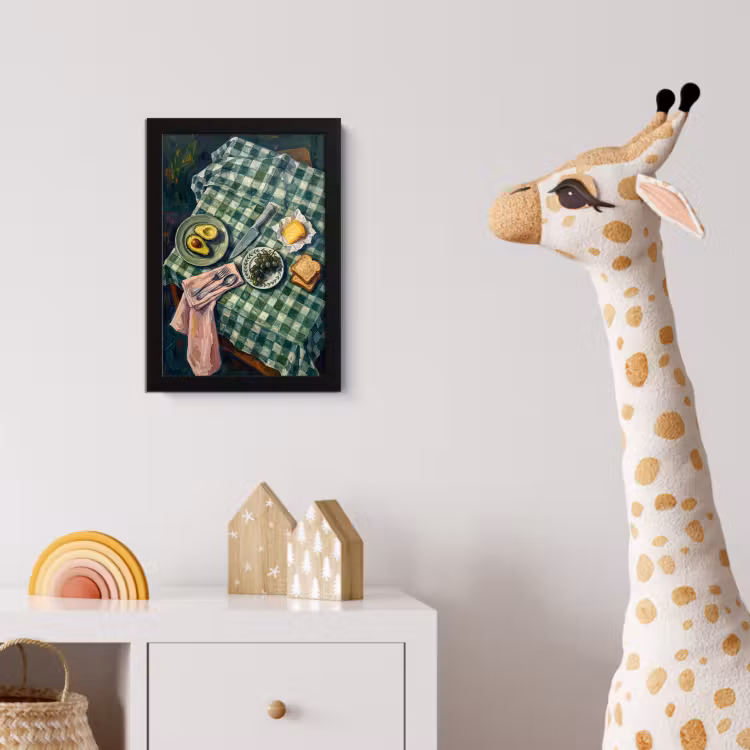 Eten - Ontbijt - Tafel - Modern - Groen fotolijst zwart zonder passe partout klein -usfeer4_kinderkamer