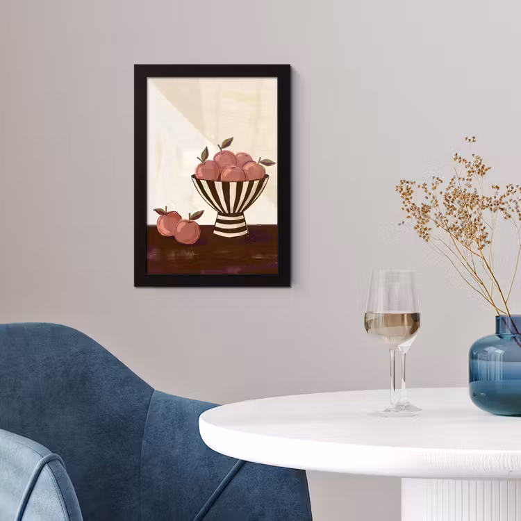 Eten - Schaal - Stilleven - Modern - Rood fotolijst zwart zonder passe partout klein -sfeer4