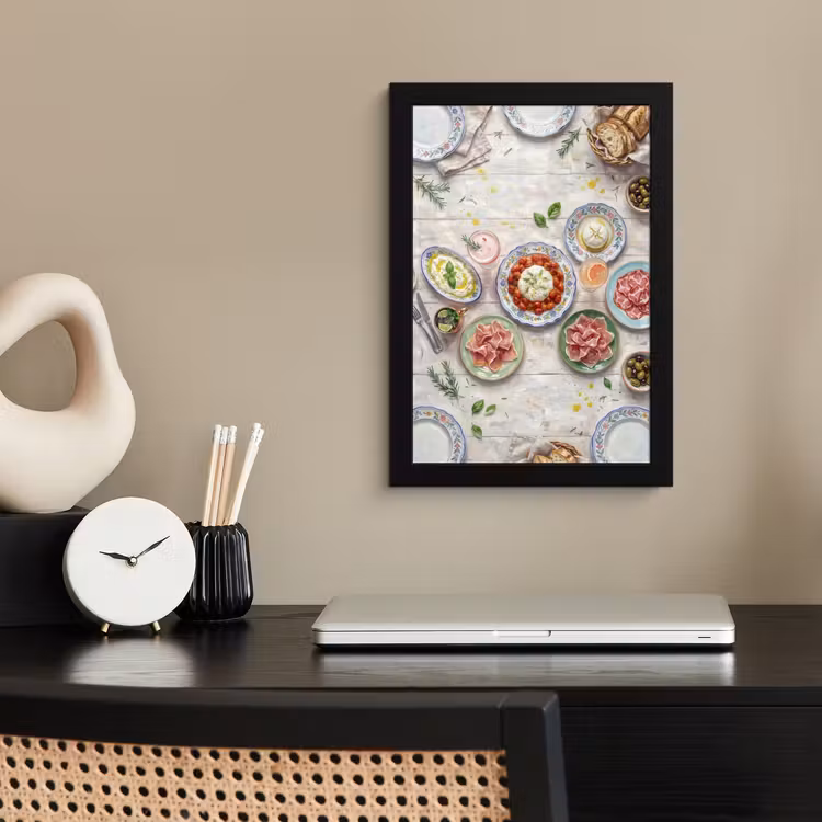 Eten - Tafel - Divers - Modern fotolijst zwart zonder passe partout klein -sfeer1