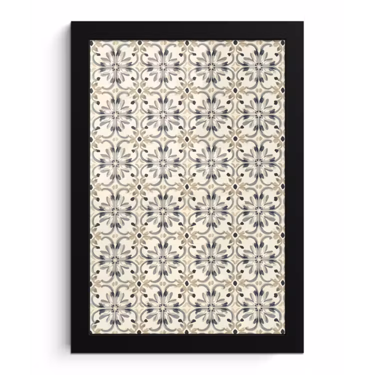 Floraal - Patroon - Kleurrijk fotolijst zwart zonder passe partout klein 224 -3d