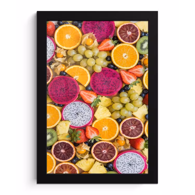Fruit - Assortiment - Kleurrijk - Gezondheid fotolijst zwart zonder passe partout klein -3d