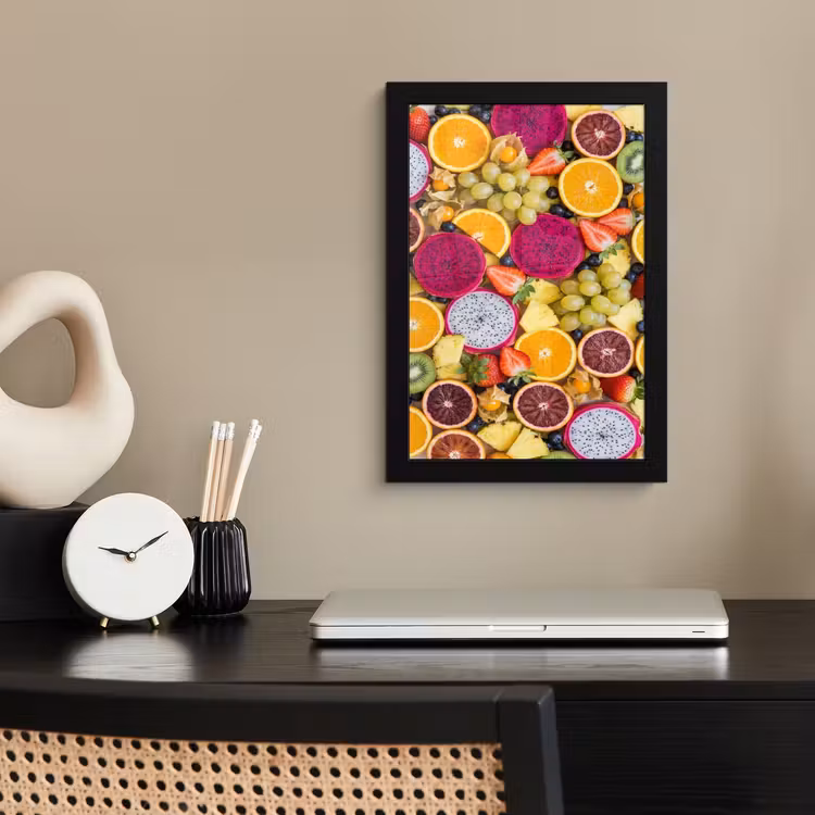 Fruit - Assortiment - Kleurrijk - Gezondheid fotolijst zwart zonder passe partout klein -sfeer1