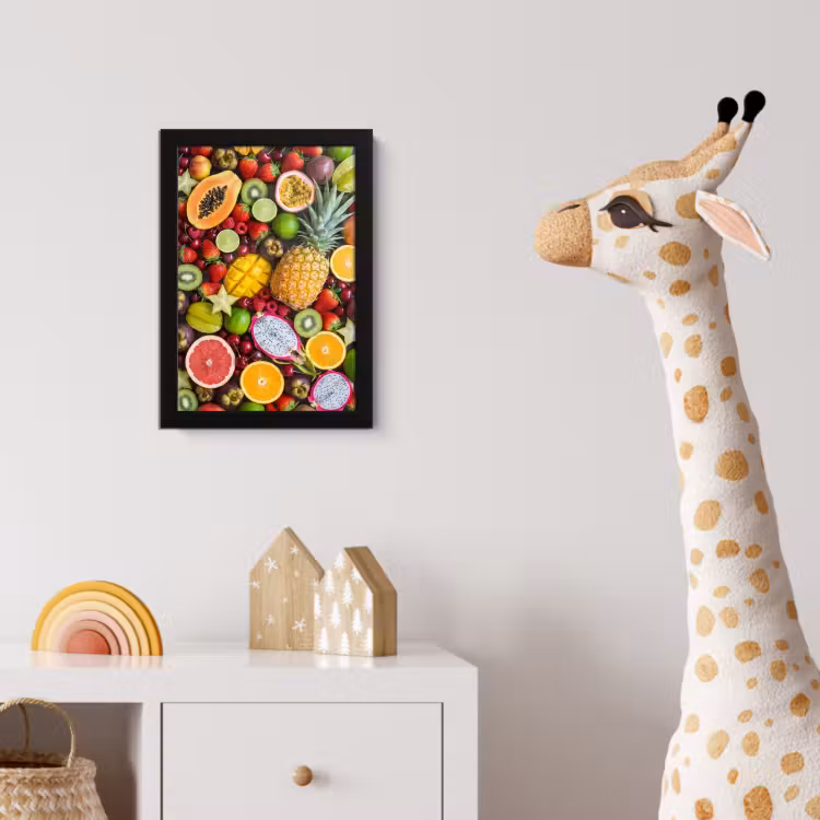Fruit - Assortiment - Vers - Gezond - Kleurrijk fotolijst zwart zonder passe partout klein -usfeer4_kinderkamer