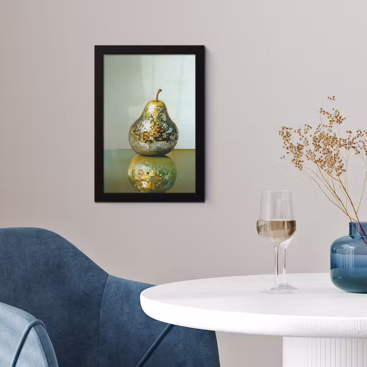 Fruit - Disco - Art - Glitter fotolijst zwart zonder passe partout klein -sfeer4