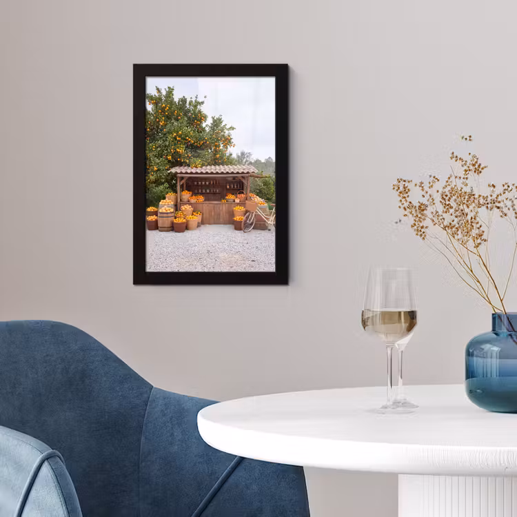 Poster met lijst - Fruit - Markt - Landelijk - Fruit - Markt - Landelijk fotolijst zwart zonder passe partout klein