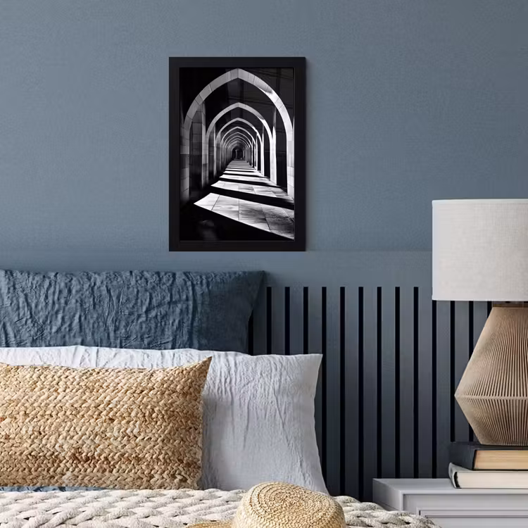 Gang - Bogen - Schaduw - Diepte fotolijst zwart zonder passe partout klein -sfeer3