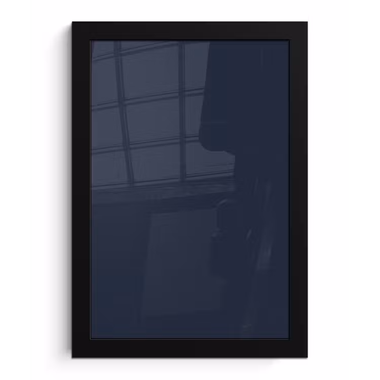 Geldersblauw - Blauw - Klassiek fotolijst zwart zonder passe partout klein 224 -3d