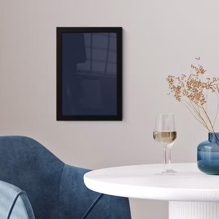 Geldersblauw - Blauw - Klassiek fotolijst zwart zonder passe partout klein 224 -sfeer4