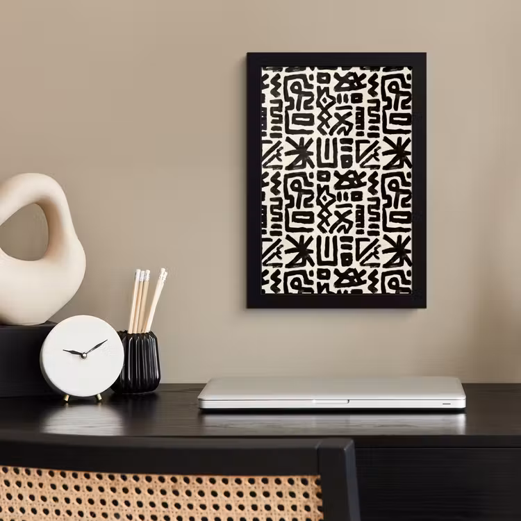 Geometrisch - Figuren - Zwart fotolijst zwart zonder passe partout klein 224 -sfeer1