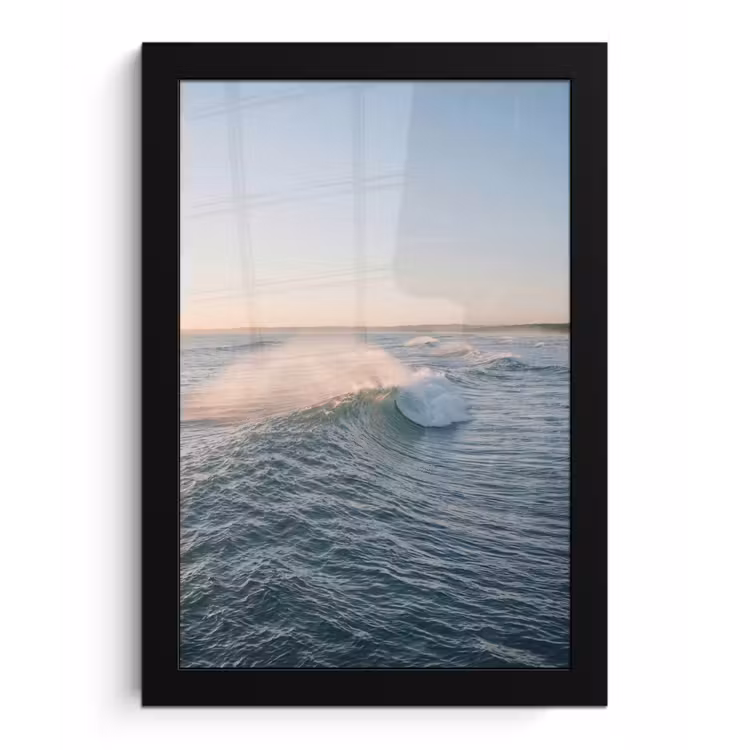 Golf - Zee - Water fotolijst zwart zonder passe partout klein -3d