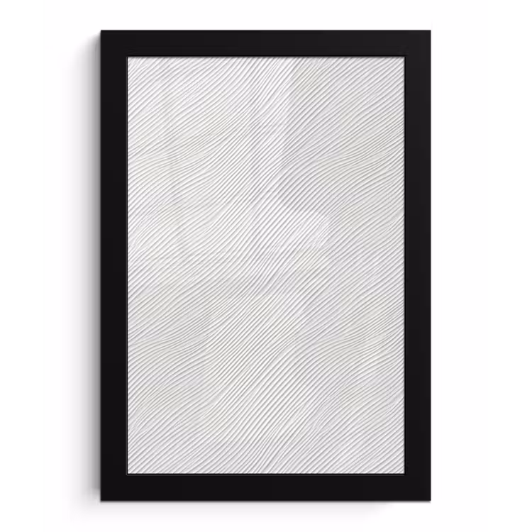 Golven - Ribbels - Wit fotolijst zwart zonder passe partout klein 224 -3d