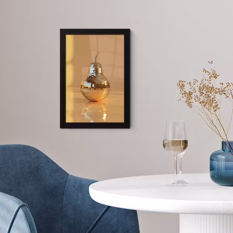 Goud - Disco - Glitter - Peer fotolijst zwart zonder passe partout klein -sfeer4