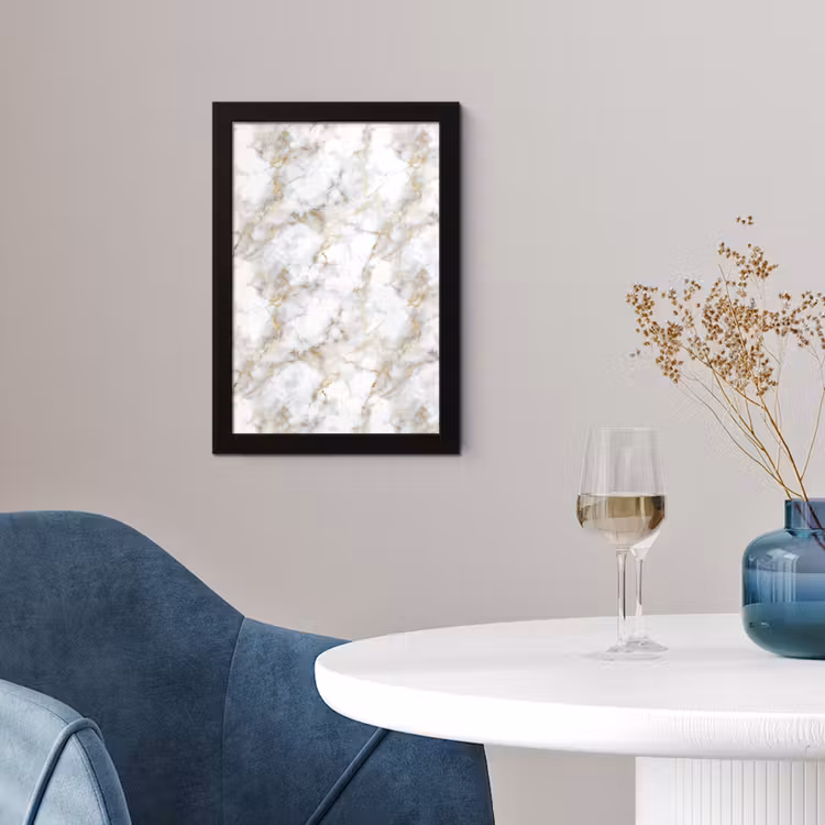 Gouden aders - Marmer - Wit fotolijst zwart zonder passe partout klein 224 -sfeer4