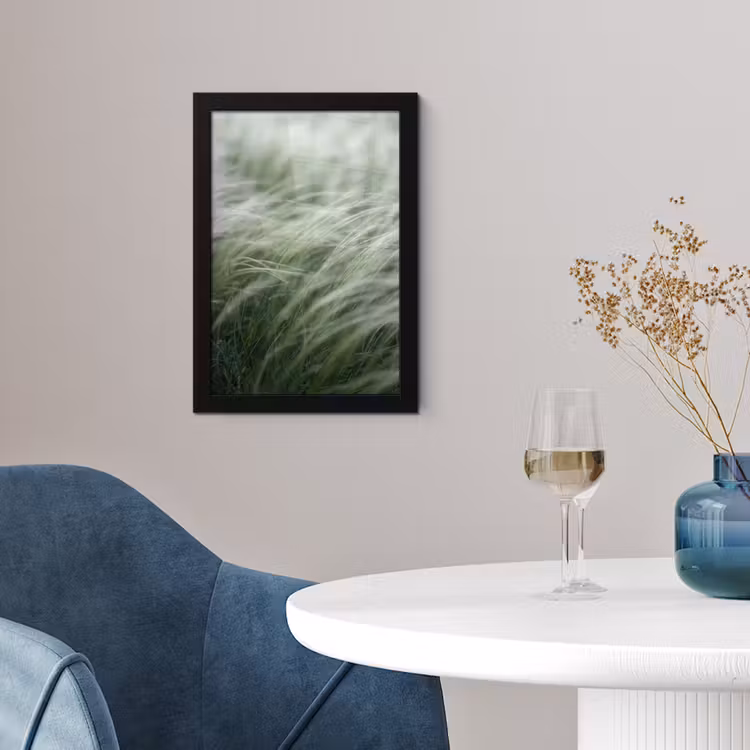 Gras - Wazig - Natuur - Groen - Zacht fotolijst zwart zonder passe partout klein -sfeer4