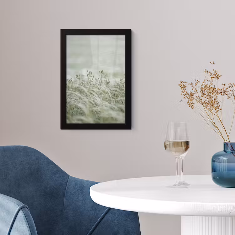 Grassen - Minimalistisch - Groen fotolijst zwart zonder passe partout klein -sfeer4