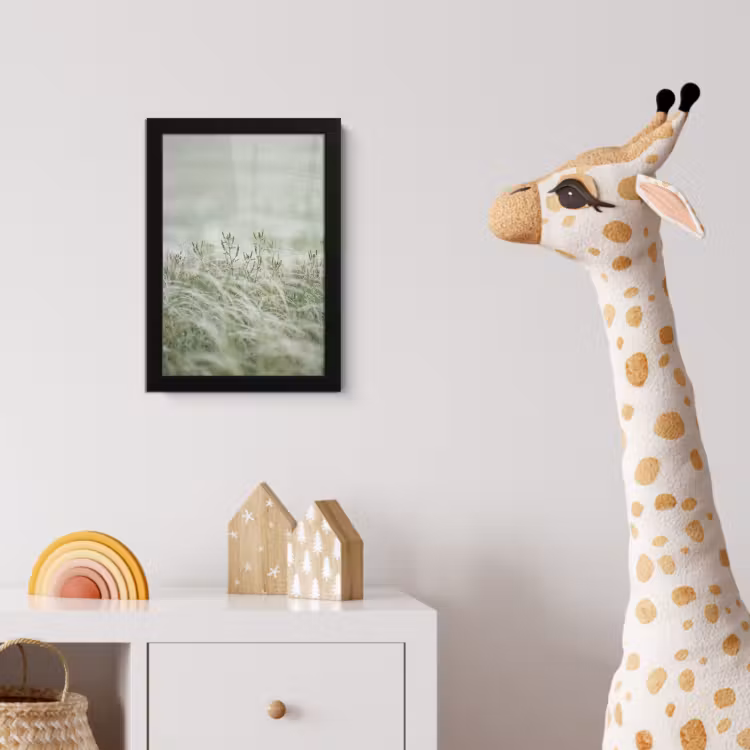 Grassen - Minimalistisch - Groen fotolijst zwart zonder passe partout klein -usfeer4_kinderkamer