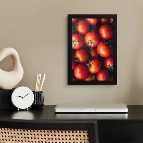 Groente - Rood - Tomaten fotolijst zwart zonder passe partout klein -sfeer1