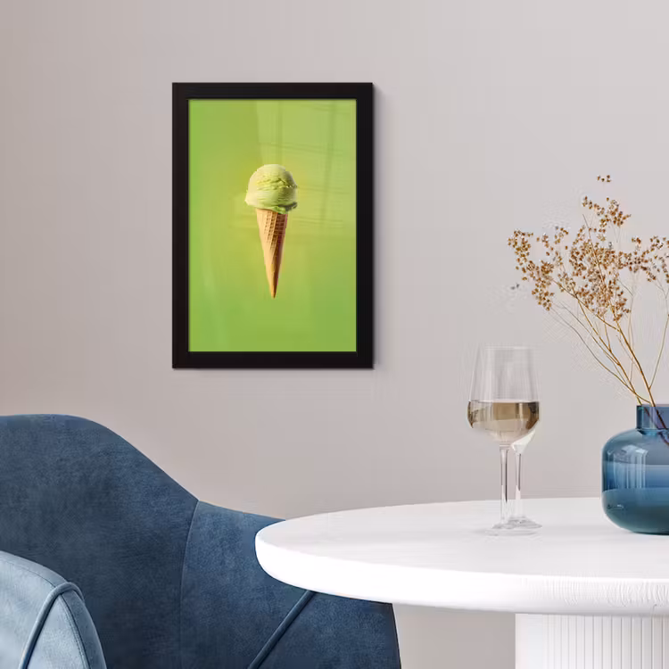Hoorntje - Schepijs - Groen fotolijst zwart zonder passe partout klein -sfeer4