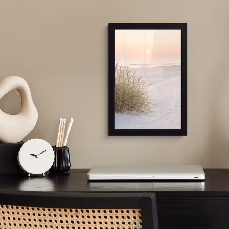 Horizon - Duinlandschap - Zand fotolijst zwart zonder passe partout klein -sfeer1