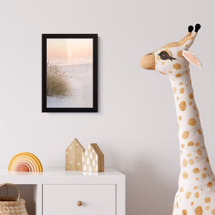 Horizon - Duinlandschap - Zand fotolijst zwart zonder passe partout klein -usfeer4_kinderkamer