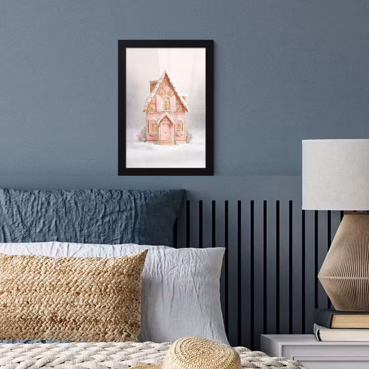 Huisje - Suiker - Pastel fotolijst zwart zonder passe partout klein -sfeer3