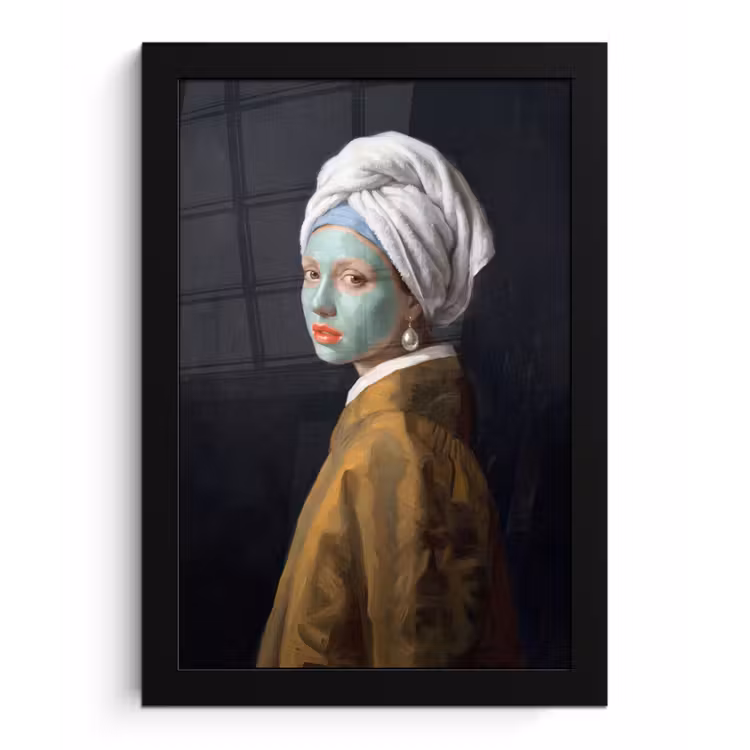 Iconisch - Modern - Kleurrijk fotolijst zwart zonder passe partout klein -3d