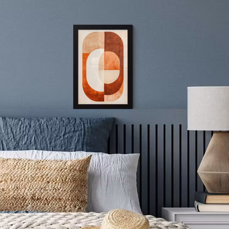Illustratie - Abstract - Vormen - Rood fotolijst zwart zonder passe partout klein -sfeer3