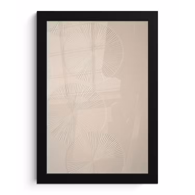 Japandi - Beige - Modern fotolijst zwart zonder passe partout klein -3d