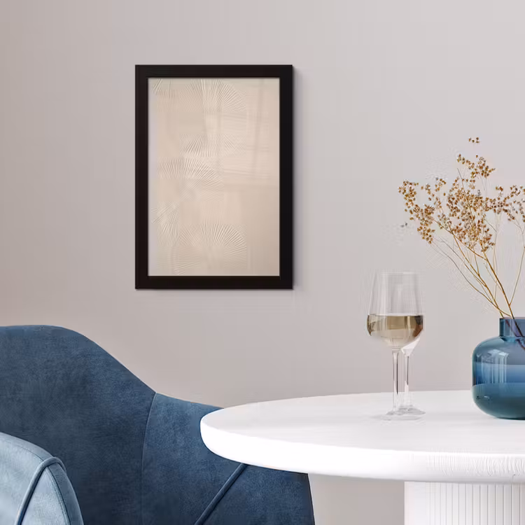 Japandi - Beige - Modern fotolijst zwart zonder passe partout klein -sfeer4