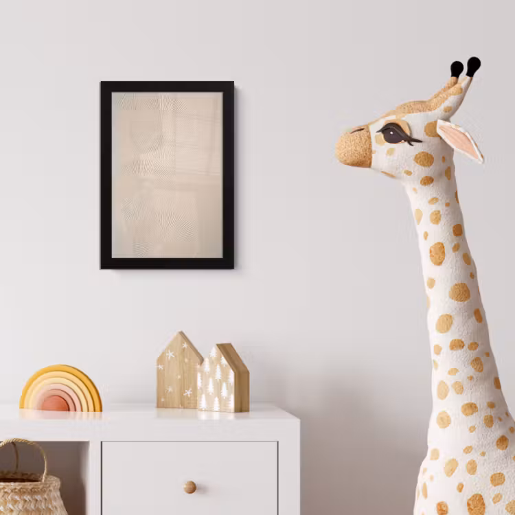 Japandi - Beige - Modern fotolijst zwart zonder passe partout klein -usfeer4_kinderkamer