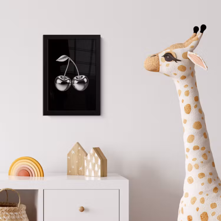 Kers - Luxueus - Metallic fotolijst zwart zonder passe partout klein -usfeer4_kinderkamer