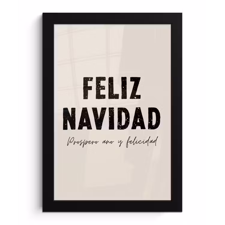 Kerst - Quotes - Feliz navidad - Kerstmis - Feestdagen fotolijst zwart zonder passe partout klein -3d
