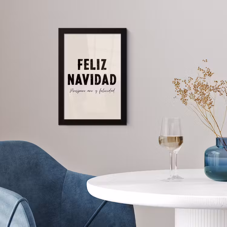 Kerst - Quotes - Feliz navidad - Kerstmis - Feestdagen fotolijst zwart zonder passe partout klein -sfeer4