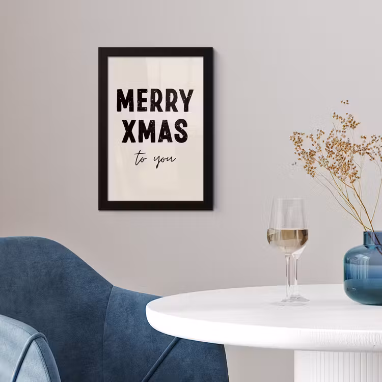 Kerst - Quotes - Merry xmas - Feestdagen - Zwart fotolijst zwart zonder passe partout klein -sfeer4