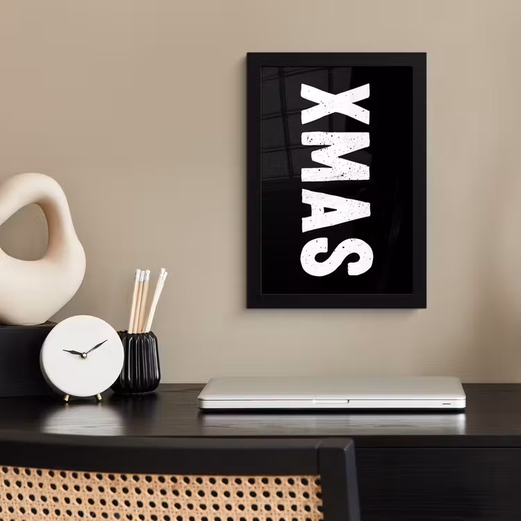 Kerst - Quotes - Xmas - Zwart - Feestdagen fotolijst zwart zonder passe partout klein -sfeer1
