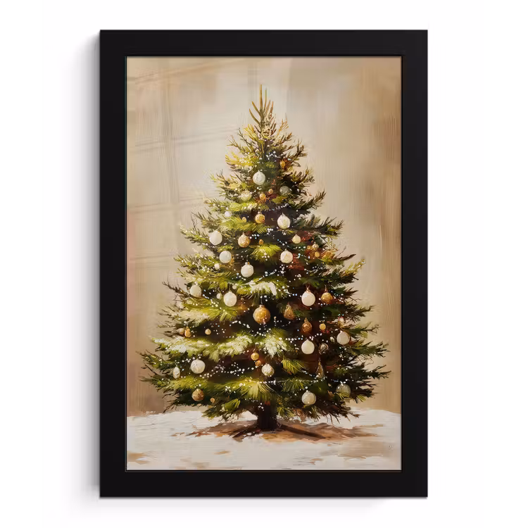 Kerst - Sfeer - Groen fotolijst zwart zonder passe partout klein -3d