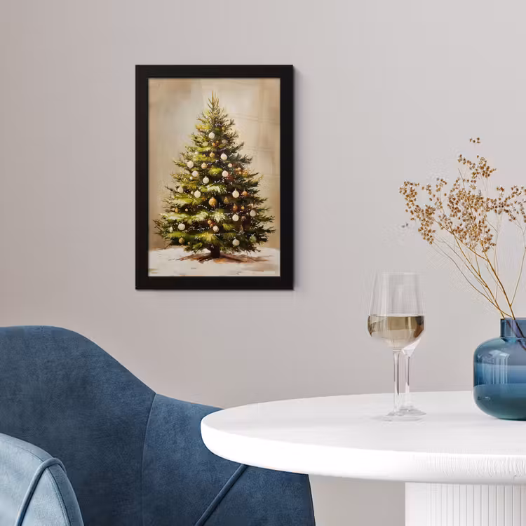 Kerst - Sfeer - Groen fotolijst zwart zonder passe partout klein -sfeer4