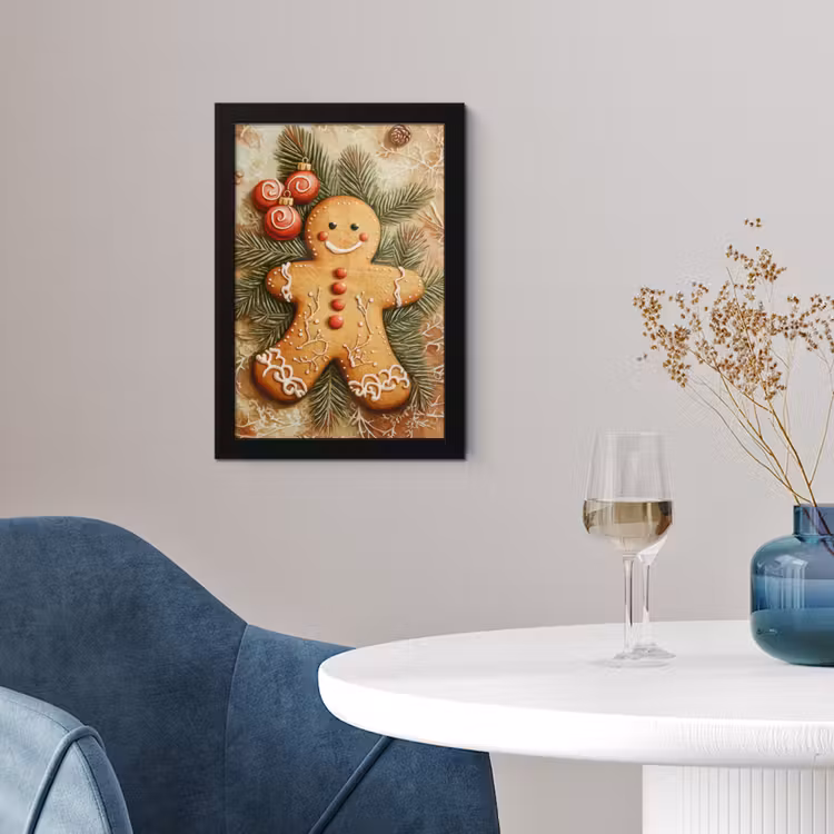 Kerstmis - Koekje - Poppetje - Speculaas fotolijst zwart zonder passe partout klein -sfeer4