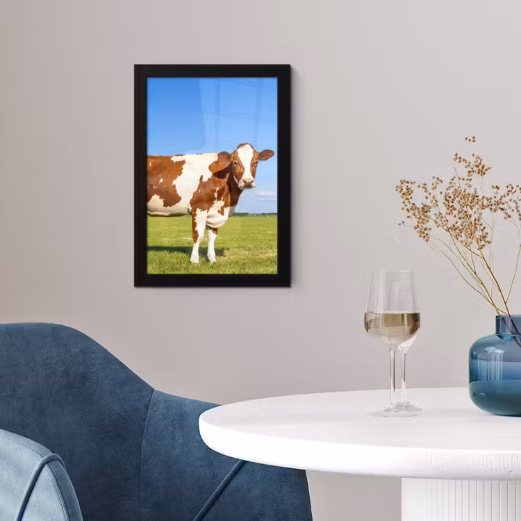 Koeien - Boerderij - Gras- Natuur - Dieren fotolijst zwart zonder passe partout klein -sfeer4