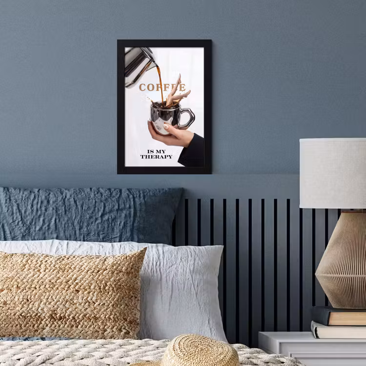 Koffie - Mok - Kan - Therapie fotolijst zwart zonder passe partout klein -sfeer3