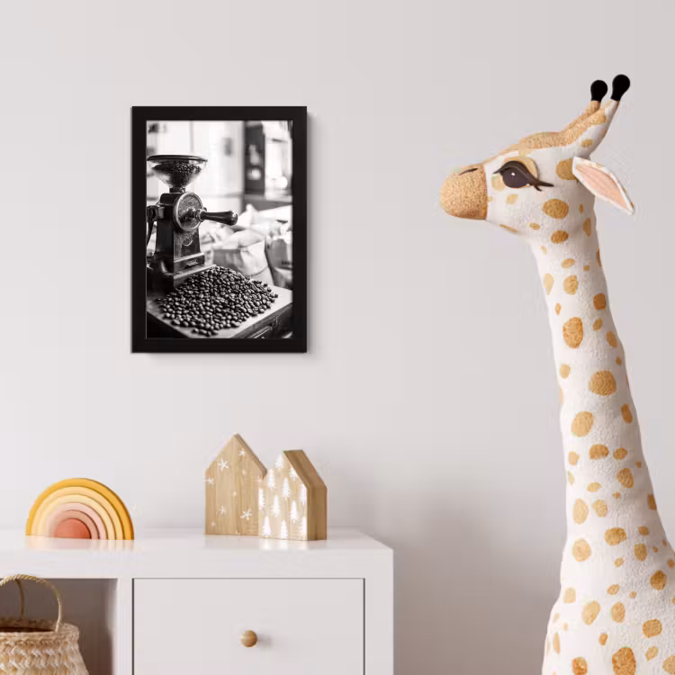 Koffiemolen - Gemalen - Vintage fotolijst zwart zonder passe partout klein -usfeer4_kinderkamer