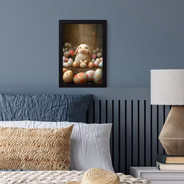 Konijn - Paaseieren - Stilleven fotolijst zwart zonder passe partout klein -sfeer3
