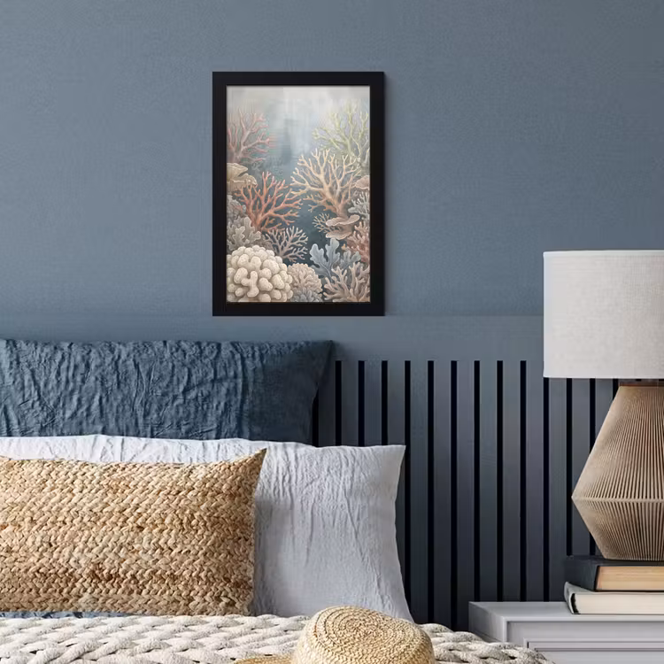 Koraal - Zeeleven - Onderwater - Illustratie - Natuur fotolijst zwart zonder passe partout klein -sfeer3